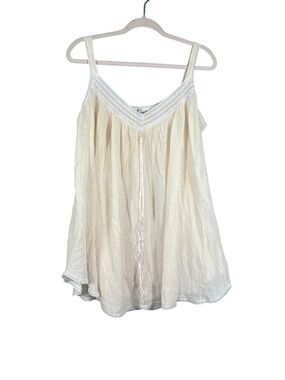 Character Vintage Romantic Gauzy Cotton Mini Dress Nightgown Large